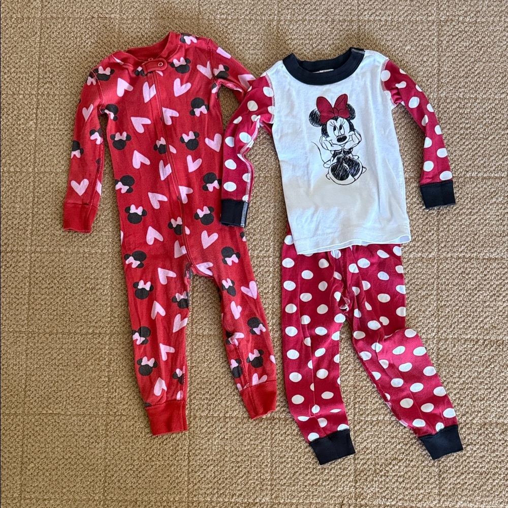 Hanna Andersson Minnie Mouse Pajama bundle 3T